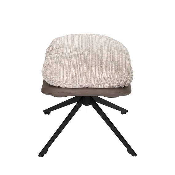 Оттоманка BLISS серый, экокожа, шенилл