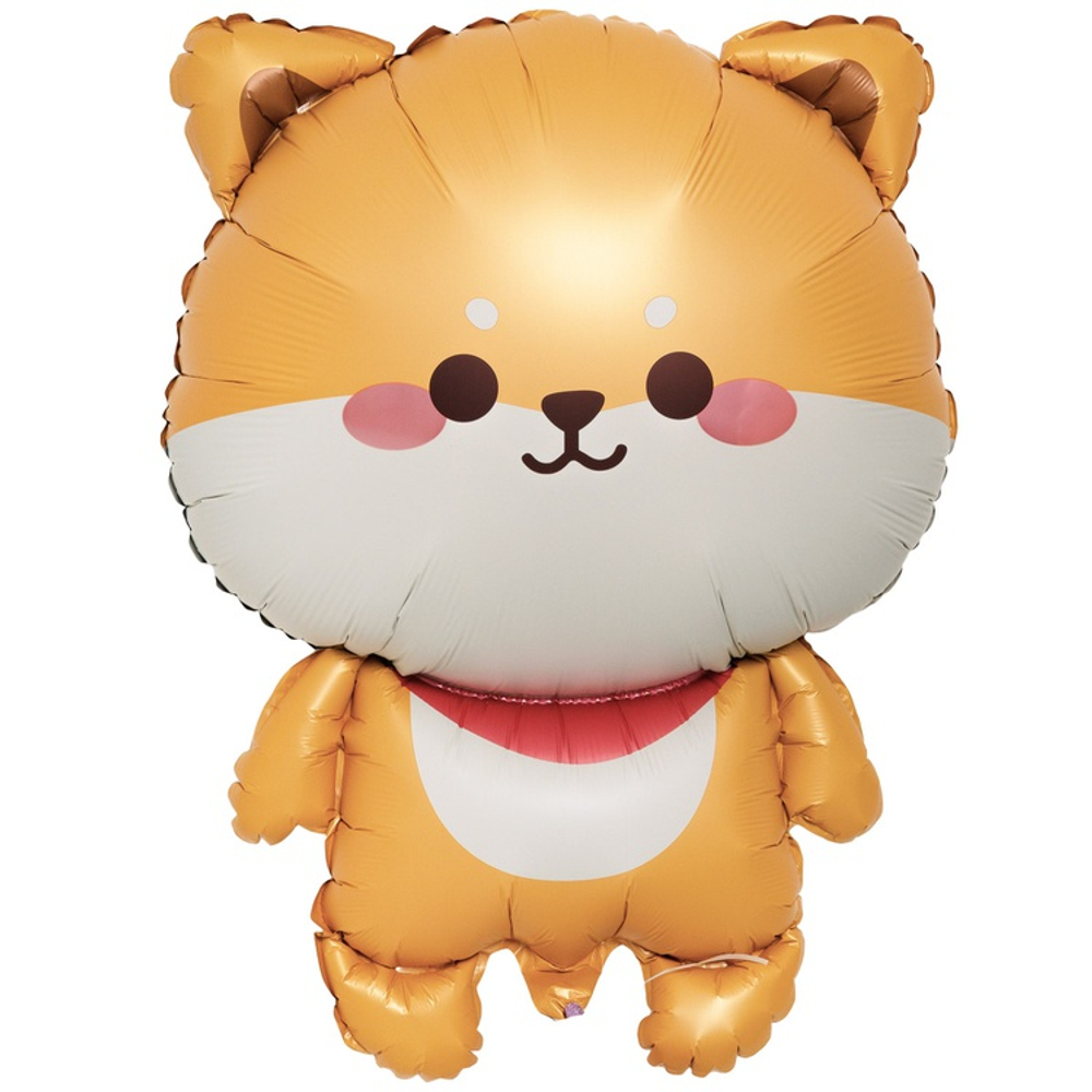 Шар Фольгированный Собака Корги милая (Оранжевый)