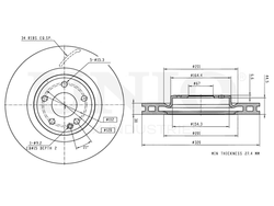 Диск тормозной передний UNIO BRD-20600