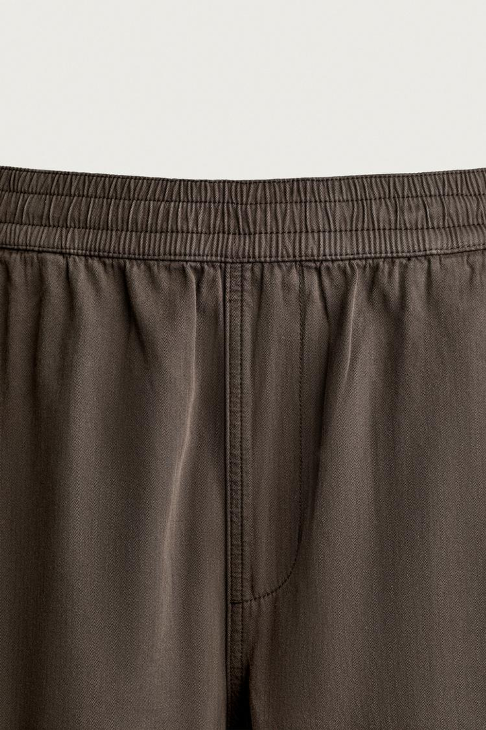 ZARA БРЮКИ RELAXED FIT В ЕЛОЧКУ, КОРИЧНЕВЫЙ