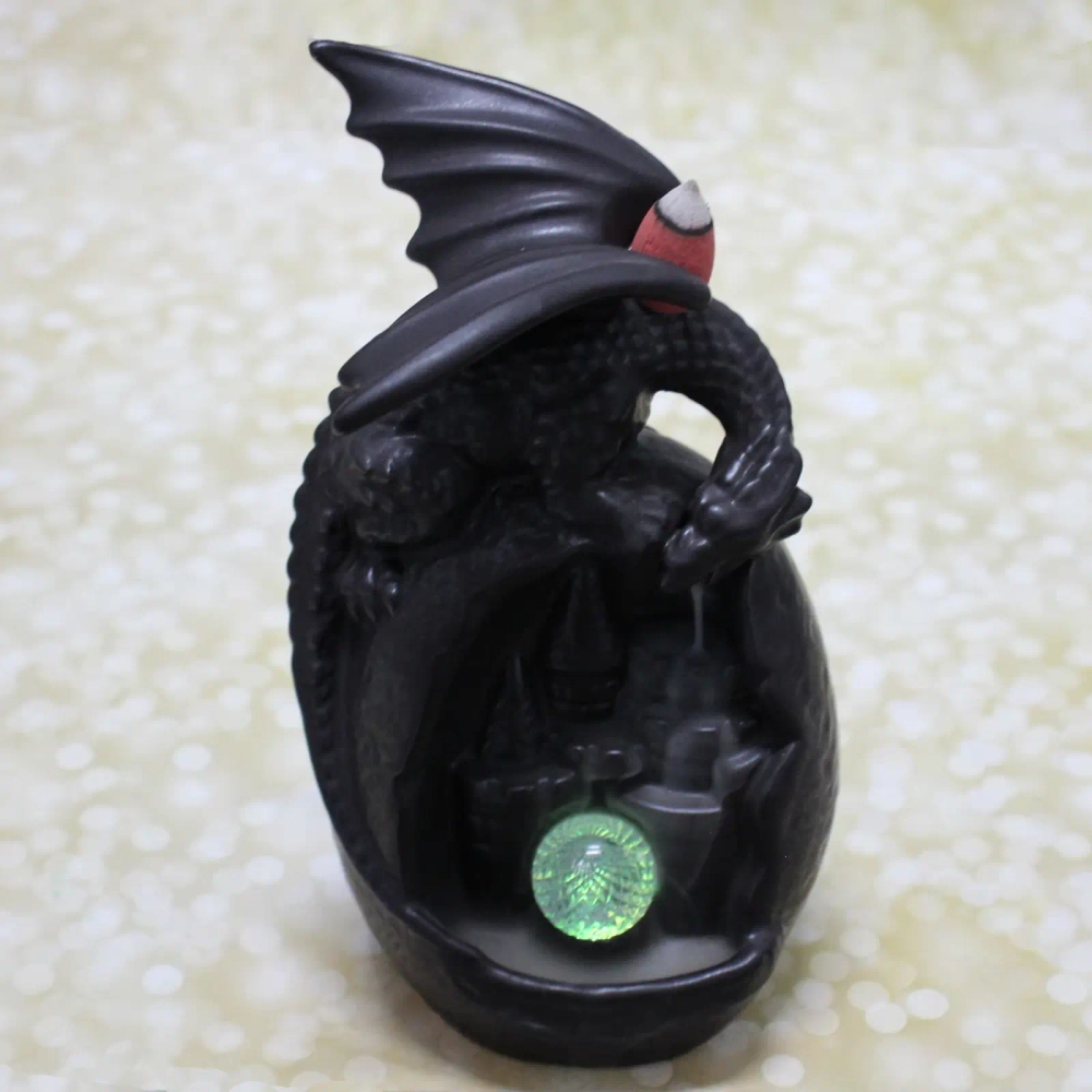 Подставка под стелющиеся благовония «Сказочный дракон» 10*9*19см с подсветкой