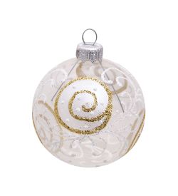 Элита НФШ-1254/3 Набор ел.украшений Шар 4шт «Снежный узор» 60 мм