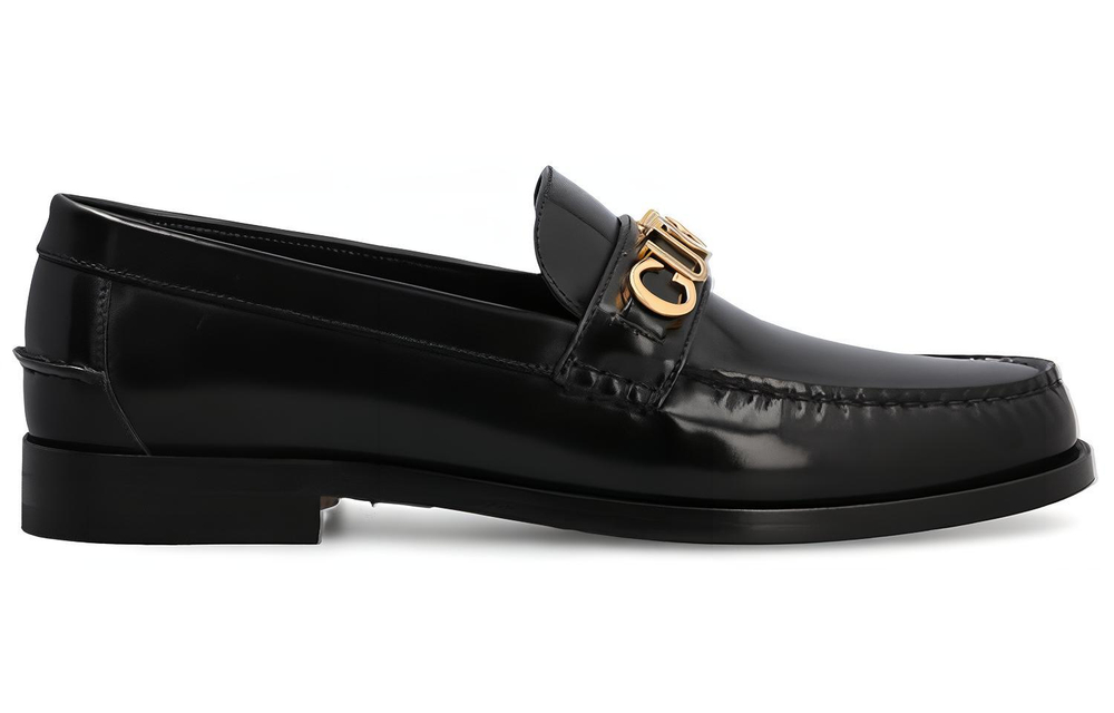 GUCCI Leather Loafers Black
