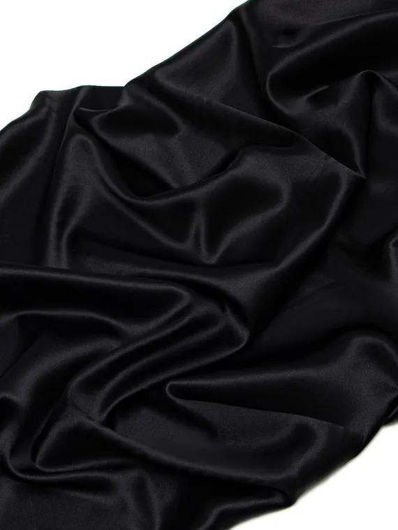 Шелк натуральный с эластаном, Италия, черный