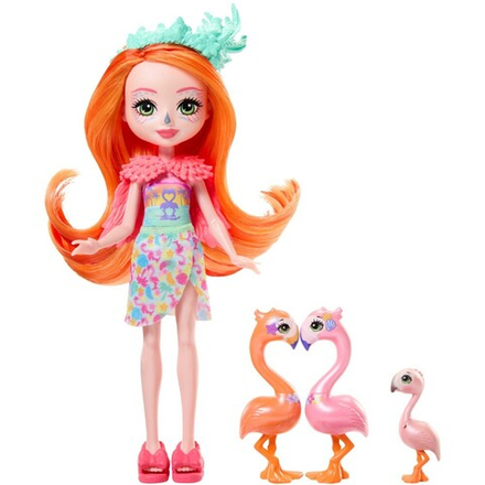 EnchanTimals - Кукла Флоринда Фламинго + питомец Фламинго семейный набор HRX85 / артикул   GJX43 HRX85  / GTIN 194735188246