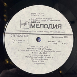 Винтажная виниловая пластинка LP Pink Floyd Delicate Sound Of Thunder (СССР 1990) Апрелевский Завод
