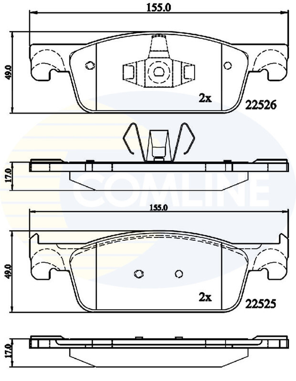 COMLINE - CBP02316-CML - Brake Pad Set, disc brake