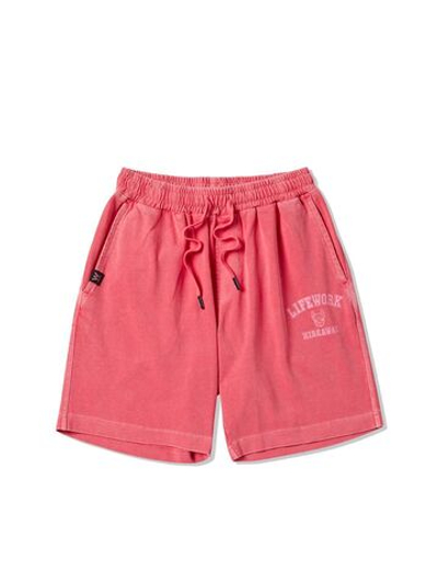 Пигментные шорты с арочной надписью