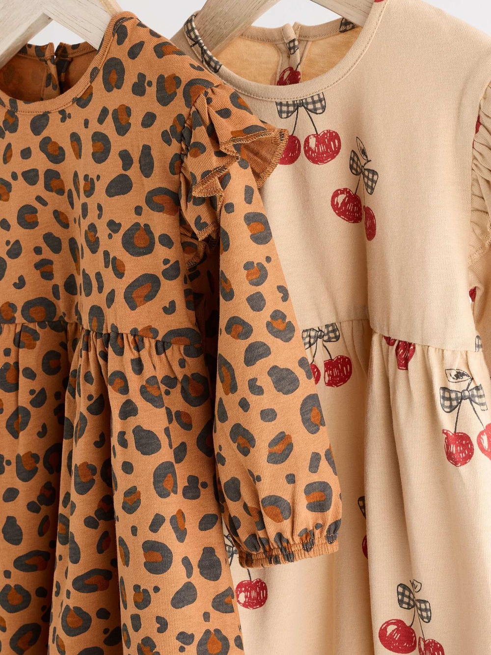 Платье для девочки Next B30-755, 2 шт, Коричневый, Бежевый