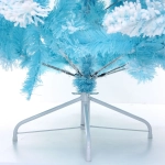 Ёлка «Звон вьюги» 120 см, ПВХ (278 веток), белый иней, Голубой