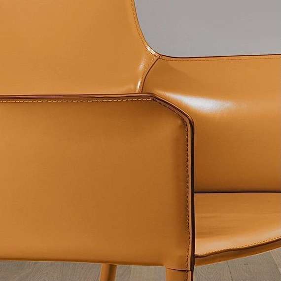 Стул с подлокотниками Barrie оранжевая кожа