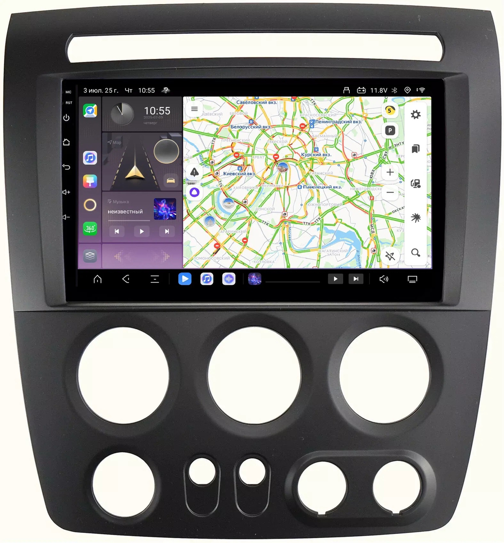 Магнитола для Hummer H3 - Kuberg QLed, Android 13, TS20, CarPlay, SIM-слот