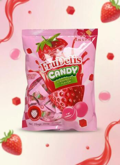 Мармелад Fru Delis candy 700гр Клубника 1*24