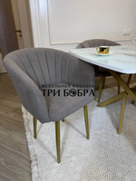 Кухонный раздвижной стол "ТАНГО" , белый мрамор и 4 стула ВЕРСАЛЬ