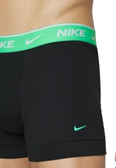 Мужские спортивные боксеры Nike Everyday Cotton Stretch Trunk 3P - black/sea coral/platinum/electric algae