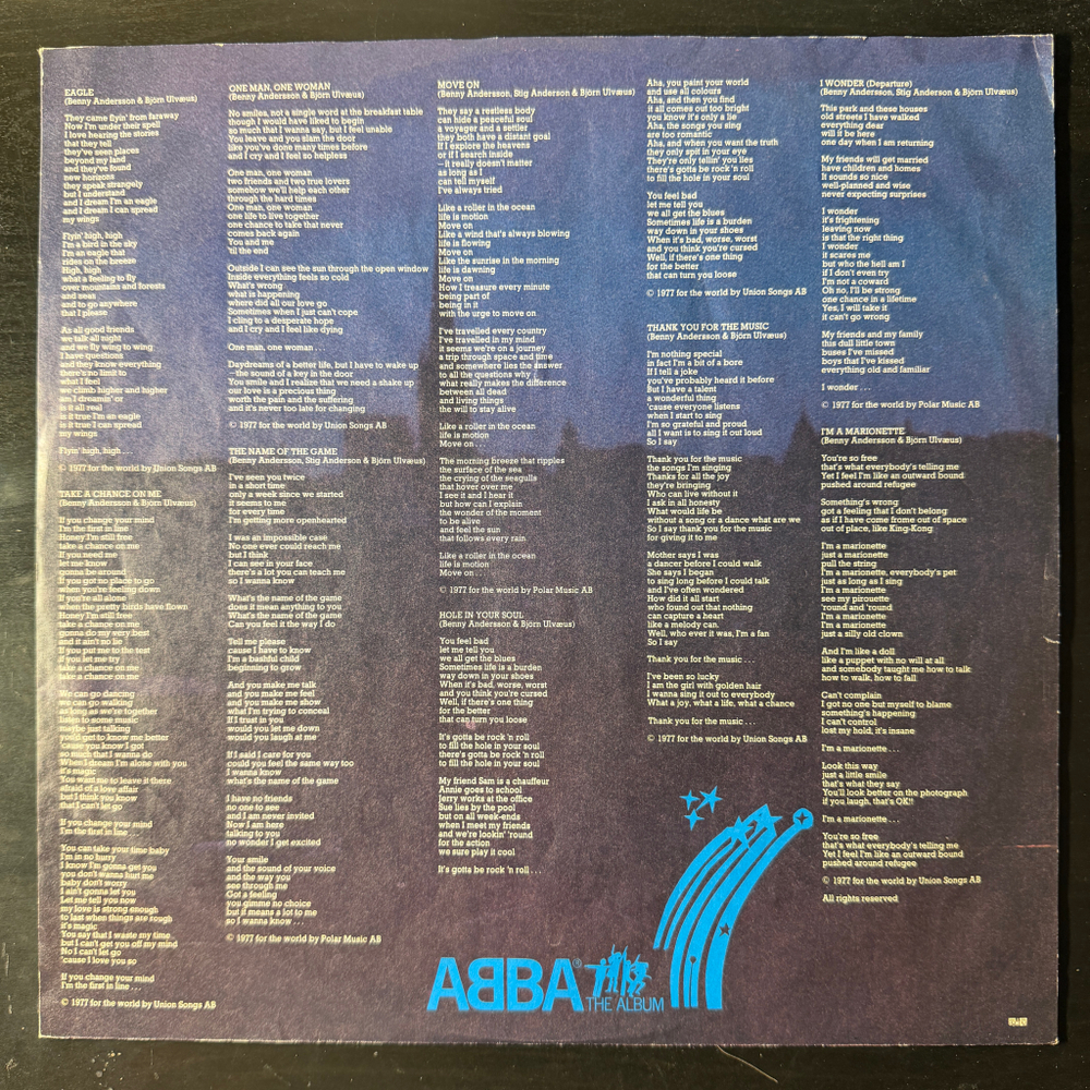 ABBA - The Album (Швеция 1977г.)