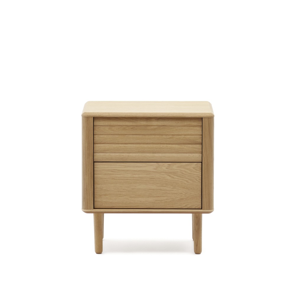 Lenon Тумбочка с 2 ящиками из шпона дуба 50 x 55 см