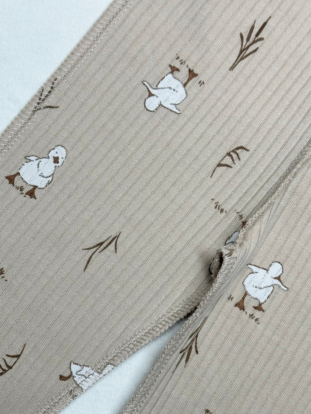 Ползунки швы наружу Утята РУБЧИК Светлый кофе RinaAmari