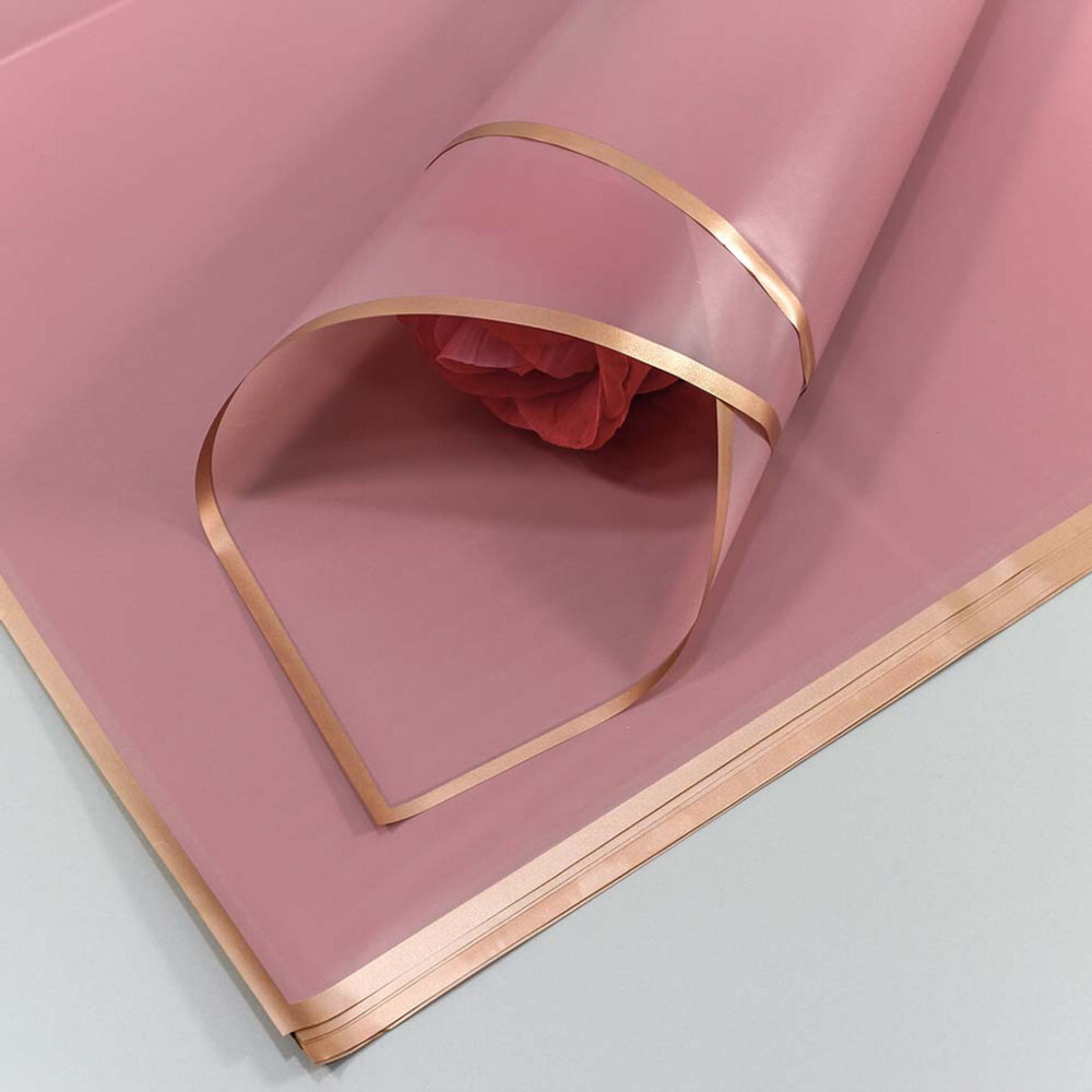 Пленка В листах 20 шт 58 х 58 см с золотым краем (Лиловый)