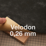 Велодон 0,26 мм черный на клеевой основе, лист 100*50 см