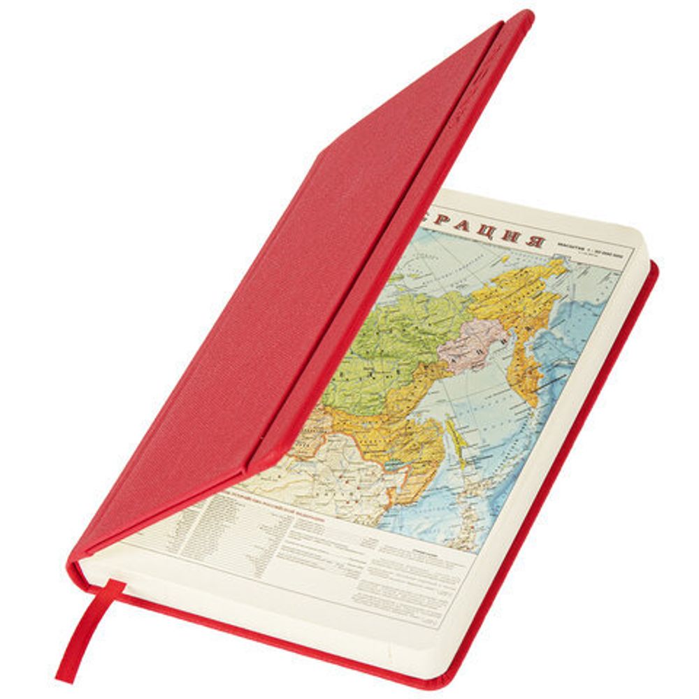 Ежедневник датированный 2023 А5 138x213 мм BRAUBERG "Flap", красный, 114150