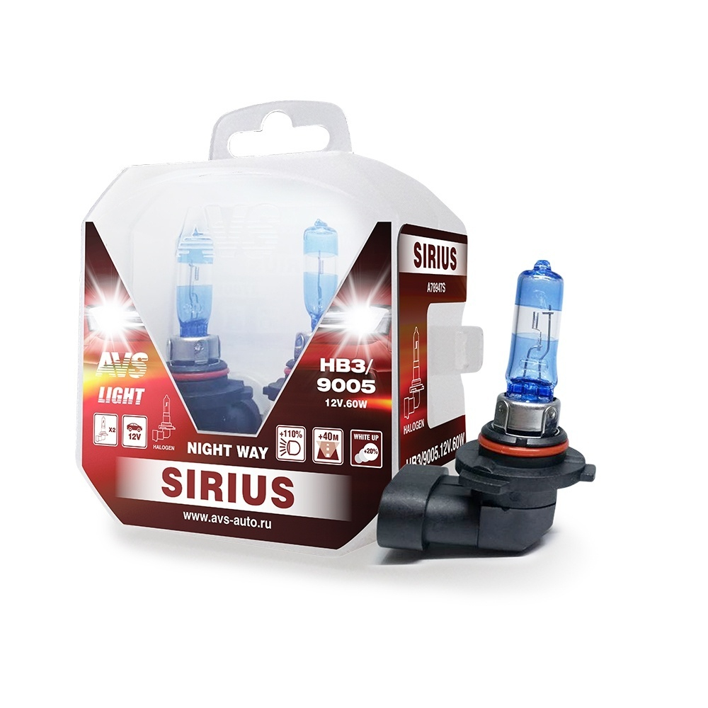 ЛАМПА ГАЛОГЕННАЯ AVS SIRIUS/NIGHT WAY/ PB HB3/9005.12V.65W A78947S