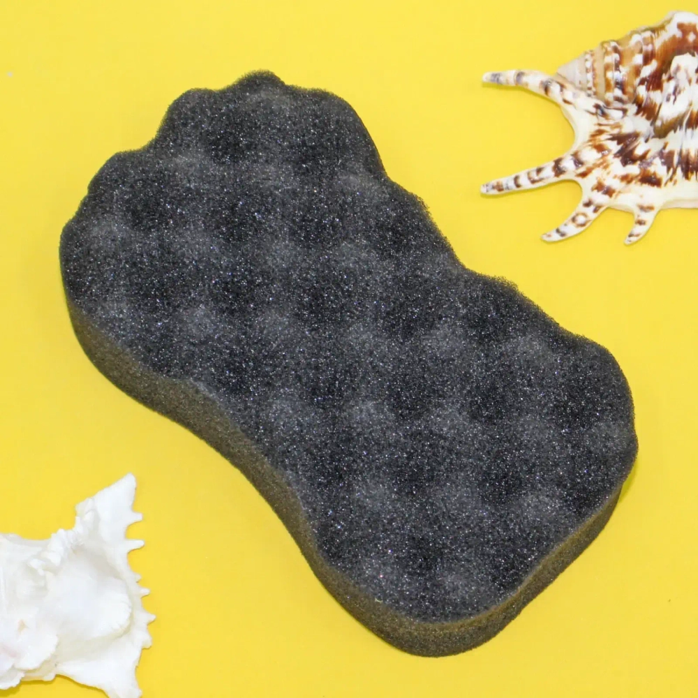 Губка для тела двухсторонняя «Для Мужчин», цвет черный, 18*10*5см ( Ultramarine)✦