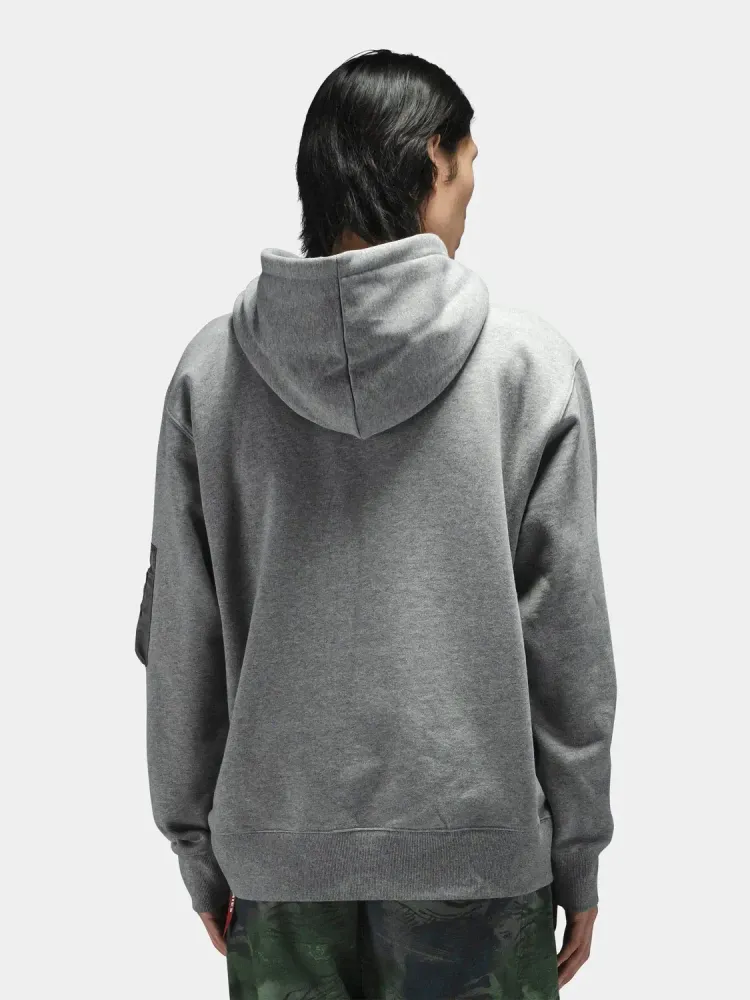 Толстовка Alpha Industries Utility Pocket Hoodie Medium Charcoal Heather (Светло-серый)