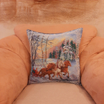 Декоративная наволочка из гобелена Тройка 47*47