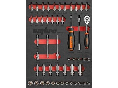 OMT50STE Набор головок торцевых 1/4" DR 4-14 мм, внешний TORX® Е4-Е8 с аксессуарами в EVA ложементе 280х375 мм, 50 предметов