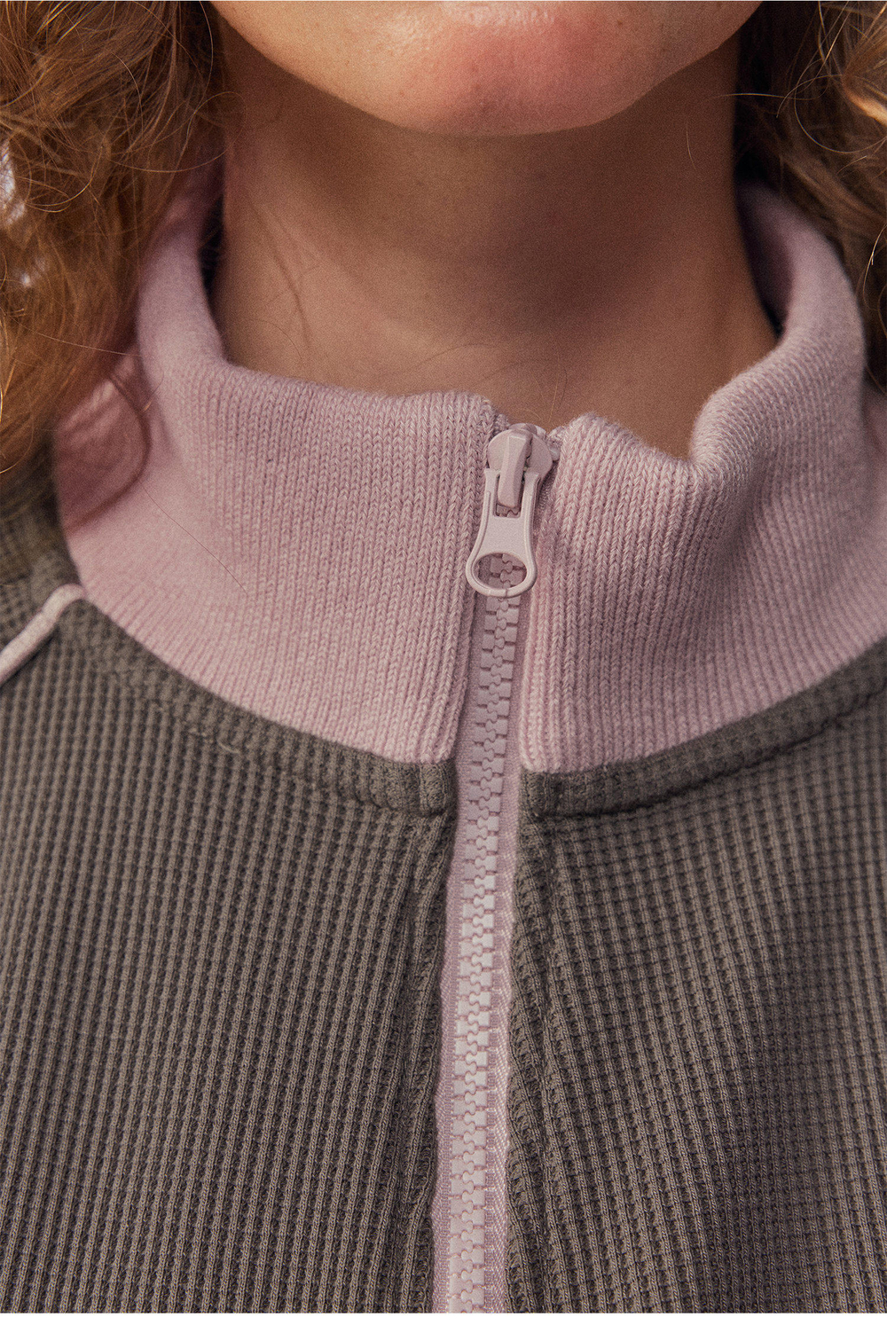 Олимпийка Nothomme Monterest Vintage Sport-Style Waffle Zip-Up Jacket