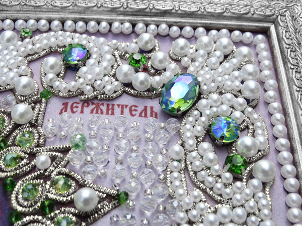 ЖС-6-СЗ Набор для вышивания хрустальными камнями Господь Вседержитель (зеленый)