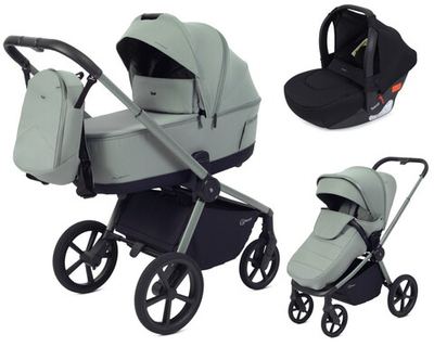 Детская коляска Rant Flex Therm Soft 3 в 1 с автокреслом Cruise Black Forest Green