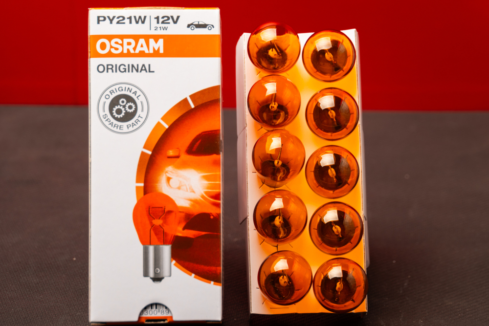 Osram P21W (150°) Оранжевая 12V (1шт.)