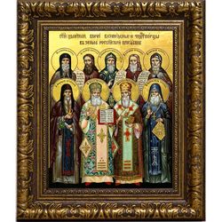 Собор русских целителей. Икона на холсте.