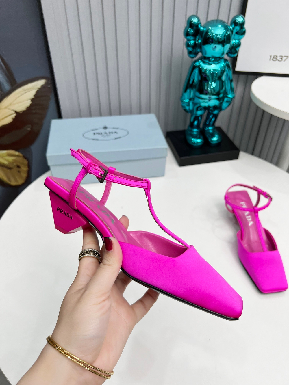 Prada Satin Slingback Pumps