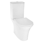 Унитаз напольный Azario FRETTA ROUND 650x340x790 безободковый, в комплекте прямым сиденьем микролифт (AZ-7121A)