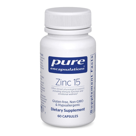 Pure Encapsulations, Цинк Пиколинат, Zinc 15 mg, 60 капсул