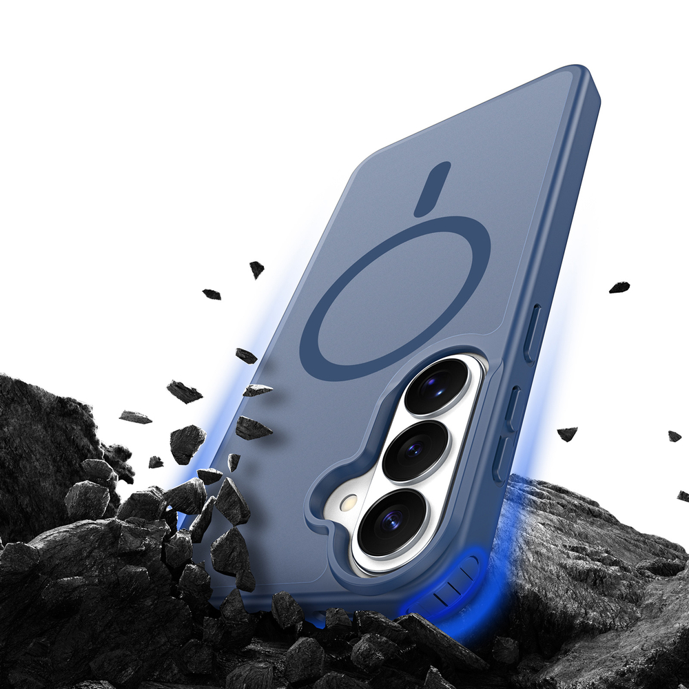Чехол темно-синего цвета с MagSafe для Samsung Galaxy S26+ Плюс, серия Yind Series от Dux Ducis