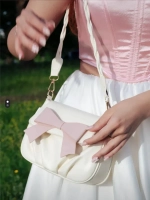 Сумка через плечо багет y2k с бантиком