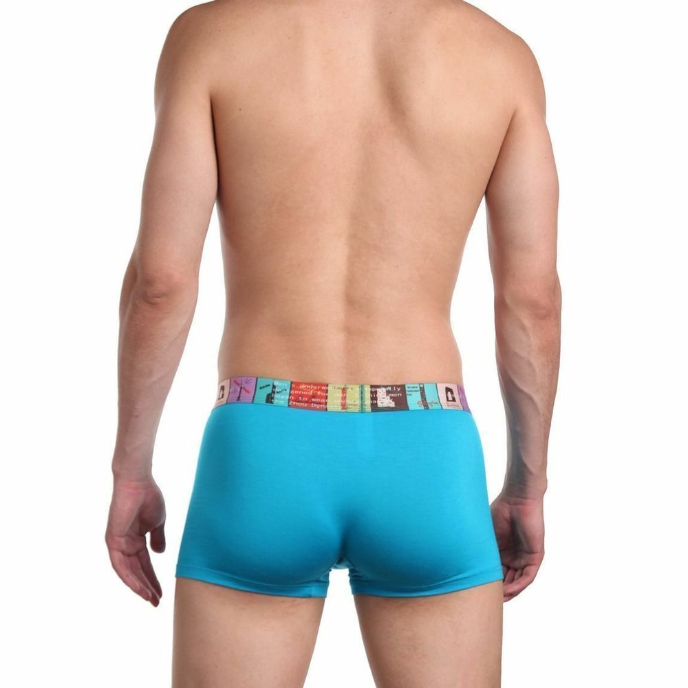 Мужские трусы боксеры бирюзовые с цветной резинкой Tuosite TS8023-3