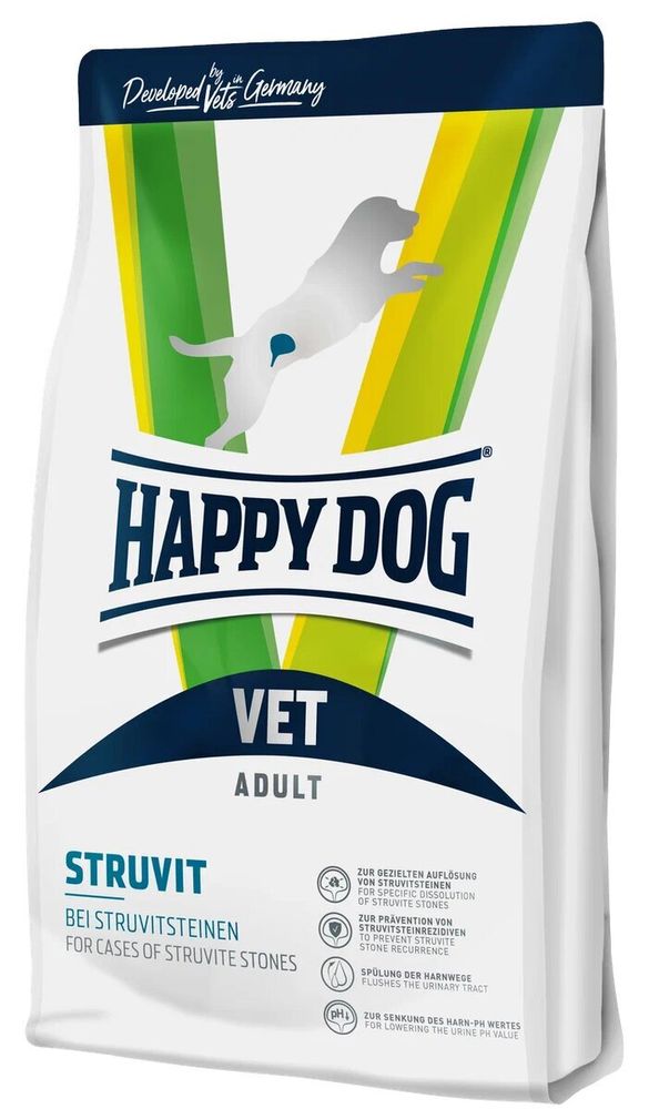 Сухой корм Happy Dog Vet Struvit ветеринарная диета для любых собак при струвитных уролитах 1 кг