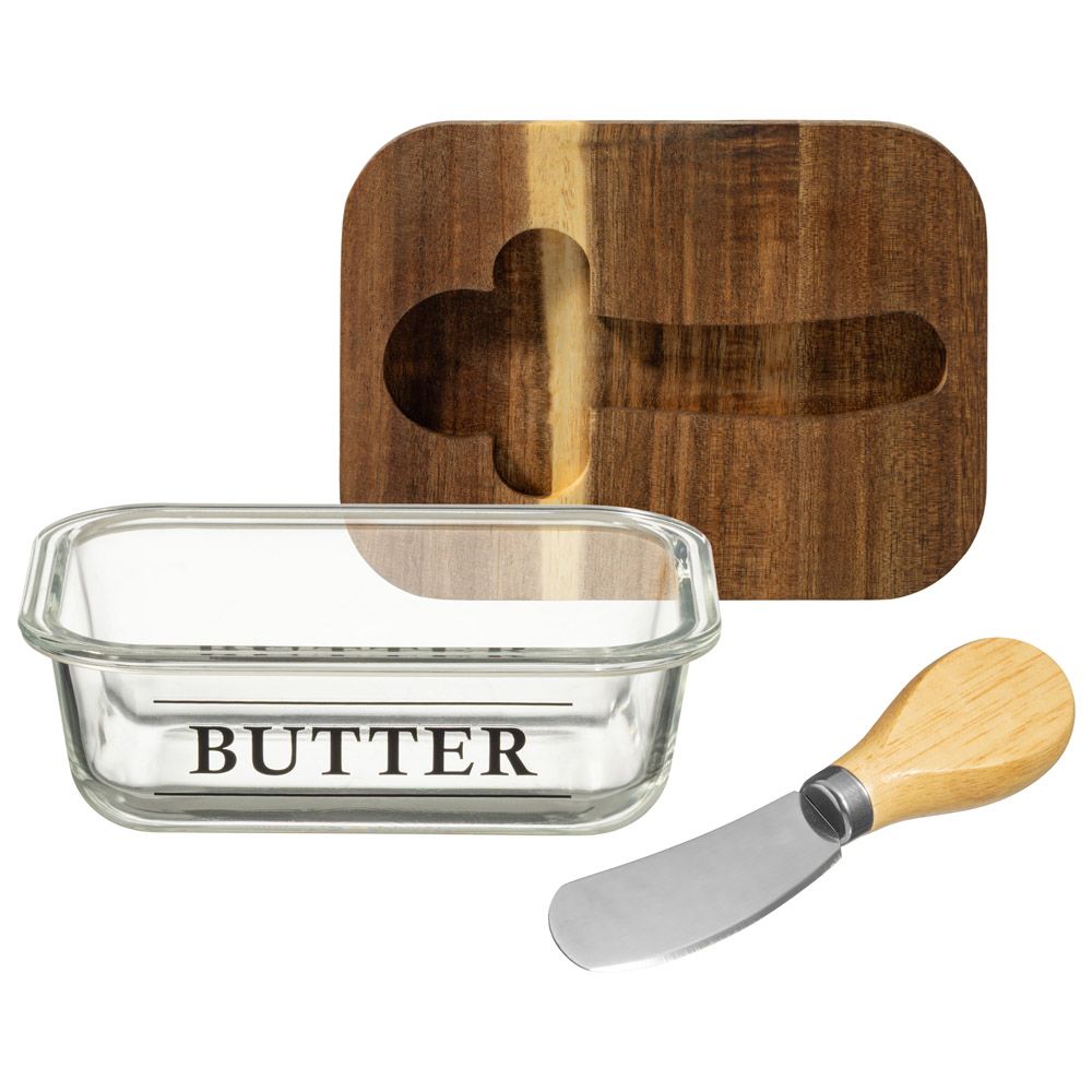 МАСЛЕНКА "NATURE" С НОЖОМ 17*12,5*6,5 СМ