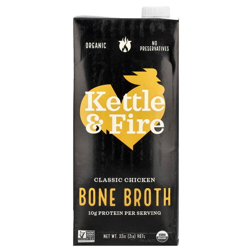 Kettle & Fire, Bone Broth, классический куриный бульон, 907 г (32 унции)