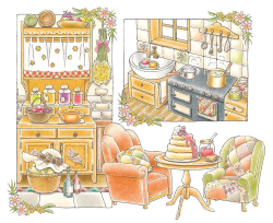 Wonderful houses in an imaginary world by Mona. Coloring book