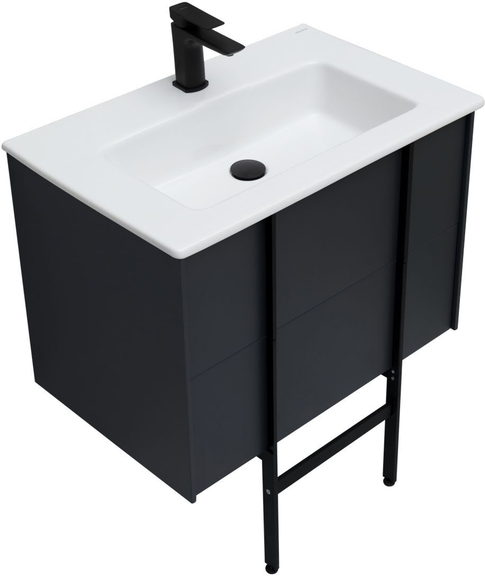 Тумба с раковиной Allen Brau Reality 70 см 1.32004.AM антрацит матовый