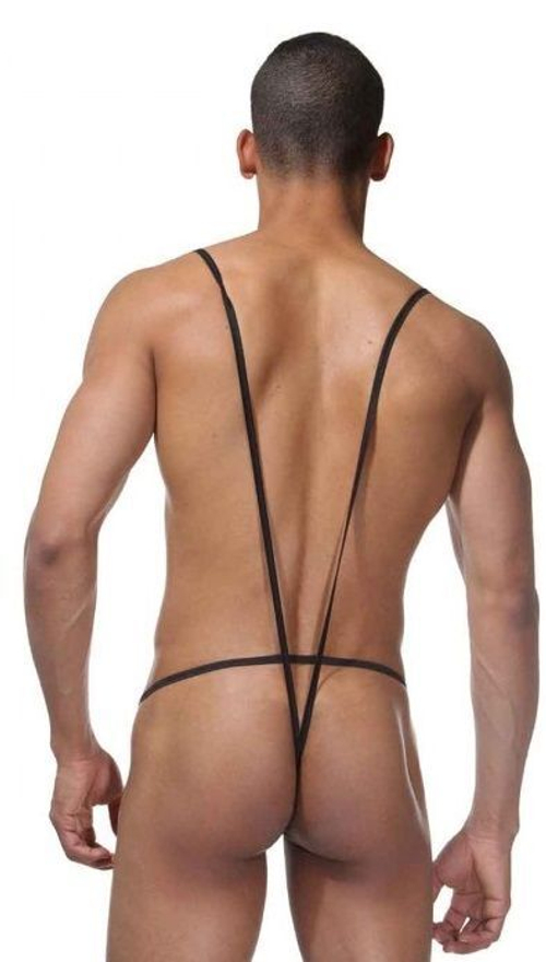 Мужское боди на лямках с открытыми ягодицами