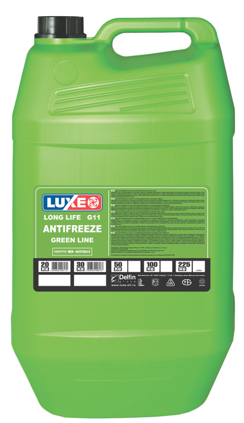 Антифриз Luxe Long Life зеленый G11 30 кг