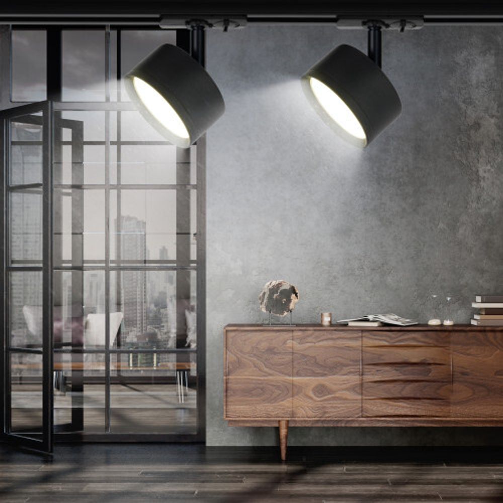 Трековый светильник однофазный ЭРА TR48 - GX53 BK под лампу GX53 матовый черный