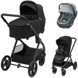 Коляска детская Maxi-Cosi Oxford Plus 3 в 1 с автокреслом Coral 360 Essential Grey 1978390110 PlusTwillic Black/Черный